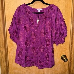 Chico’s Purple Floral Women's Top